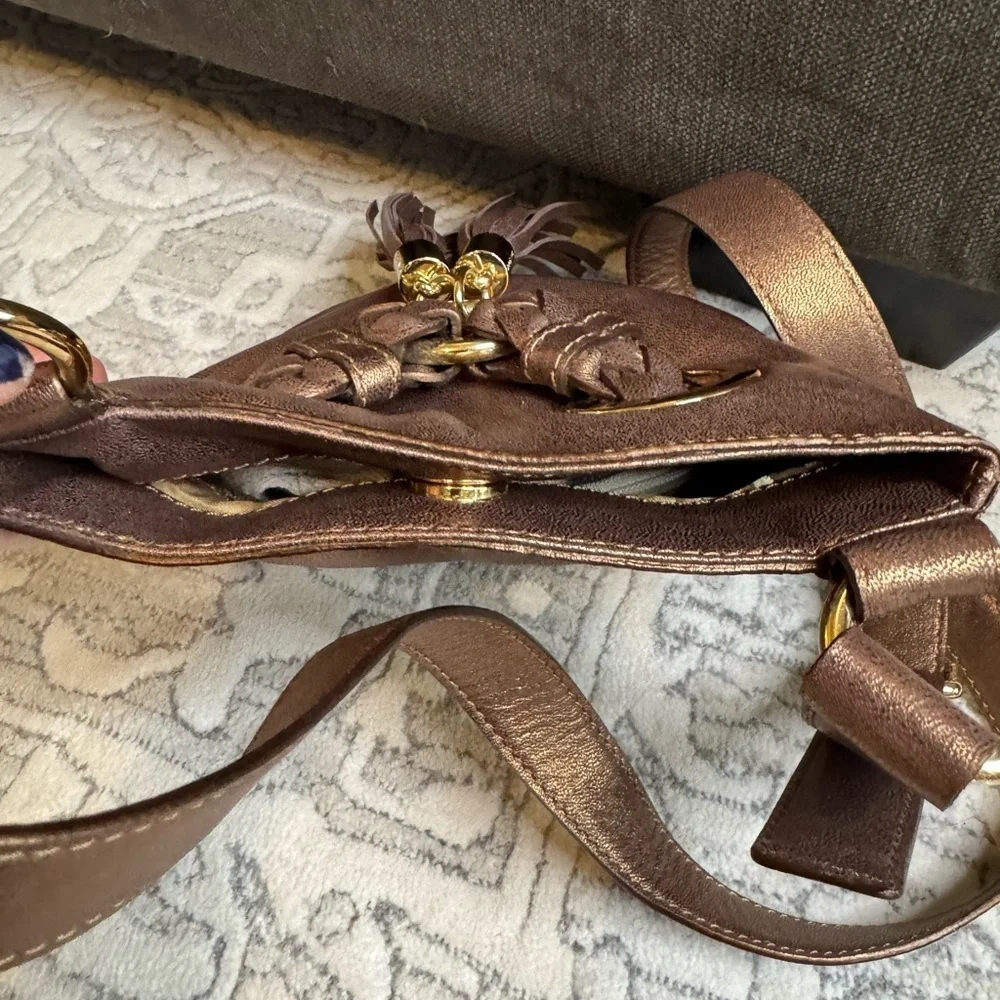 Michael Kors Bronze crossbody with gold hardware